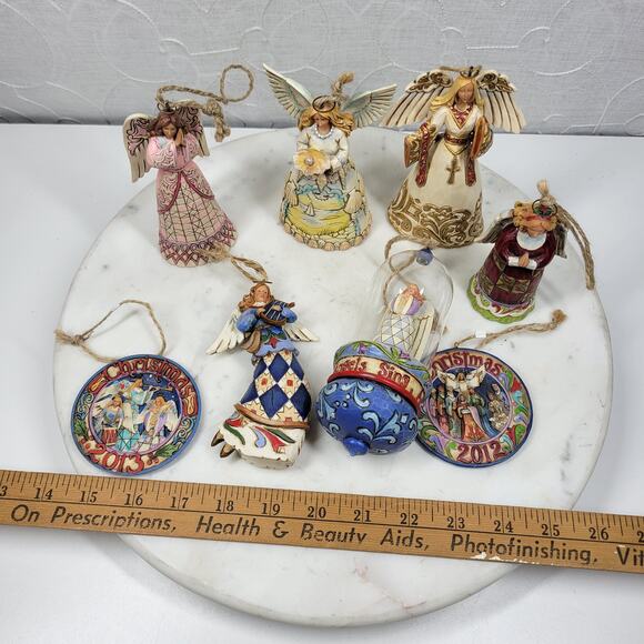 Jim Shore Heartwood Creek Angel Ornament Lot of 8 Christmas Figurines Holiday - Picture 15 of 15